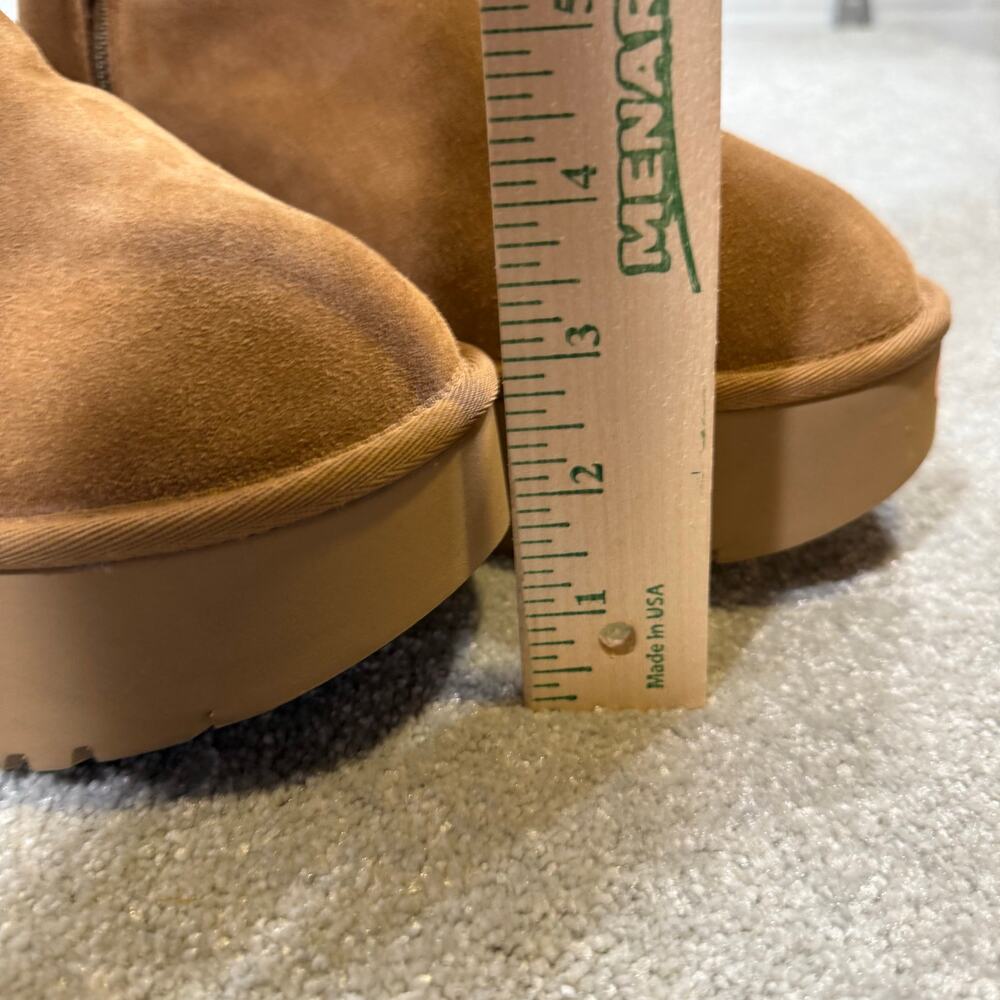 UGG NWOT Classic Twin Seam New Heights Boots Platform Suede Chestnut Womens‎ 10 - Picture 10 of 15
